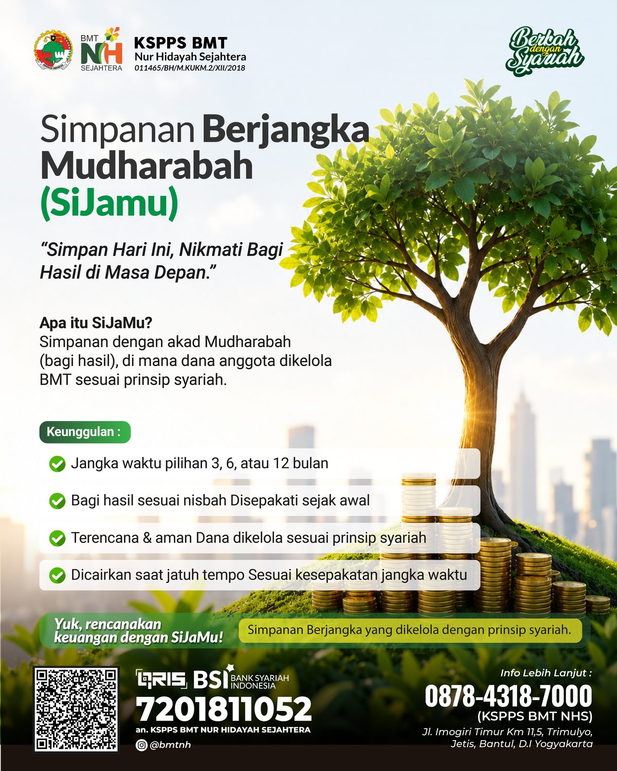 Poster SiJaMu — Simpanan Berjangka Mudharabah — KSPPS BMT Nur Hidayah Sejahtera