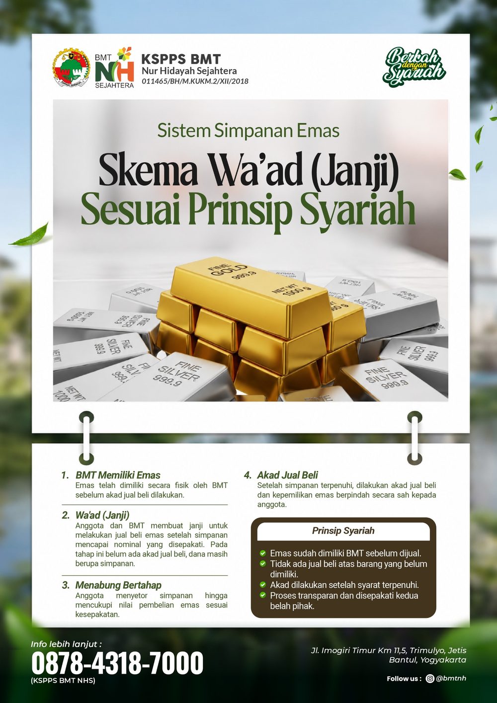 Infografis Skema Wa'ad Simpanan Emas — KSPPS BMT Nur Hidayah Sejahtera